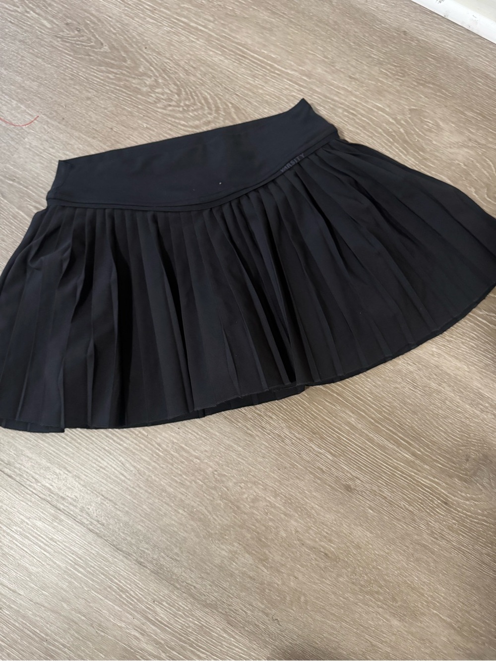 Varsity Black Pleated Athletic Tennis Skort with Built-In Shorts Women’s M - Picture 2 of 10